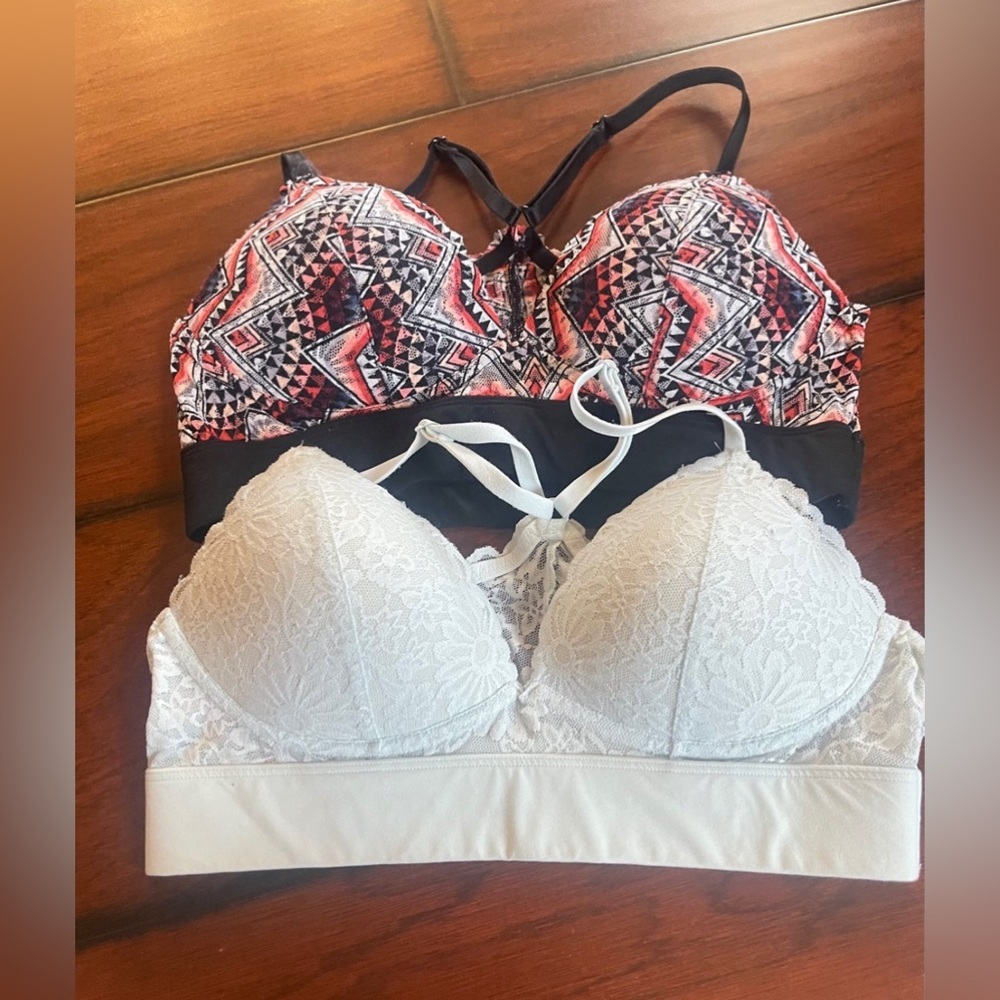 Set of 2 Victoria Secret Pink Lace Bralettes